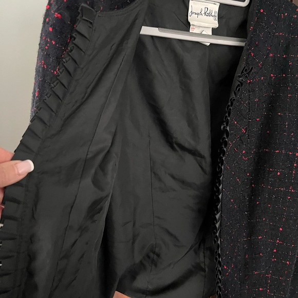 Joseph Ribkoff Black-Red Jacket - Picture 6 of 9